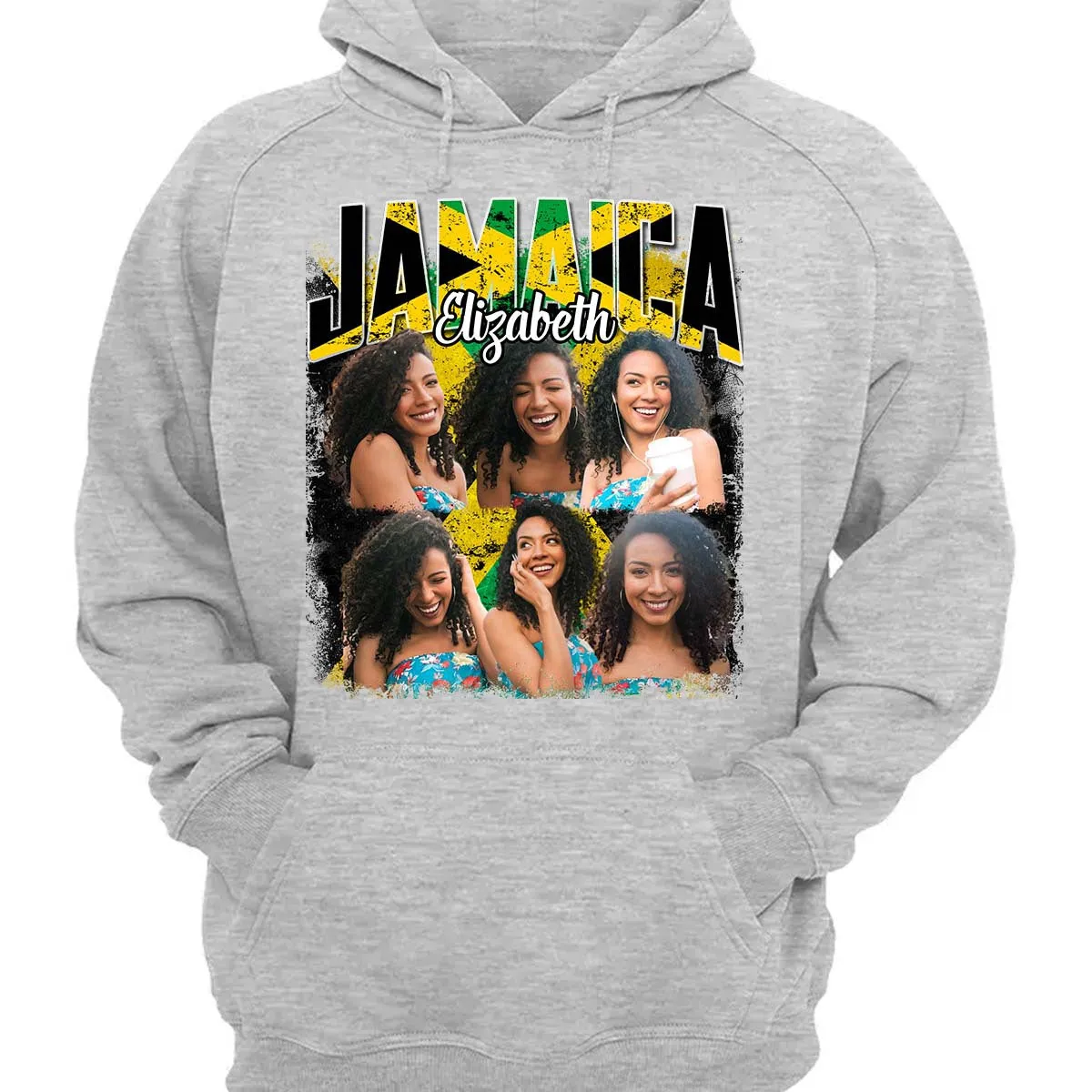 Custom Jamaica T-shirt With Your Photo Vintage Version