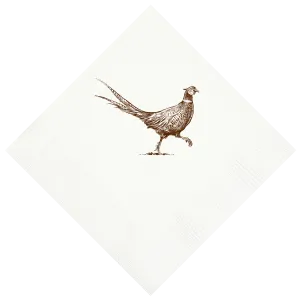 Customizable Pheasant Strut Beverage Napkins