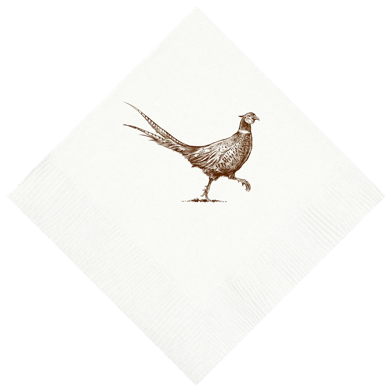 Customizable Pheasant Strut Beverage Napkins