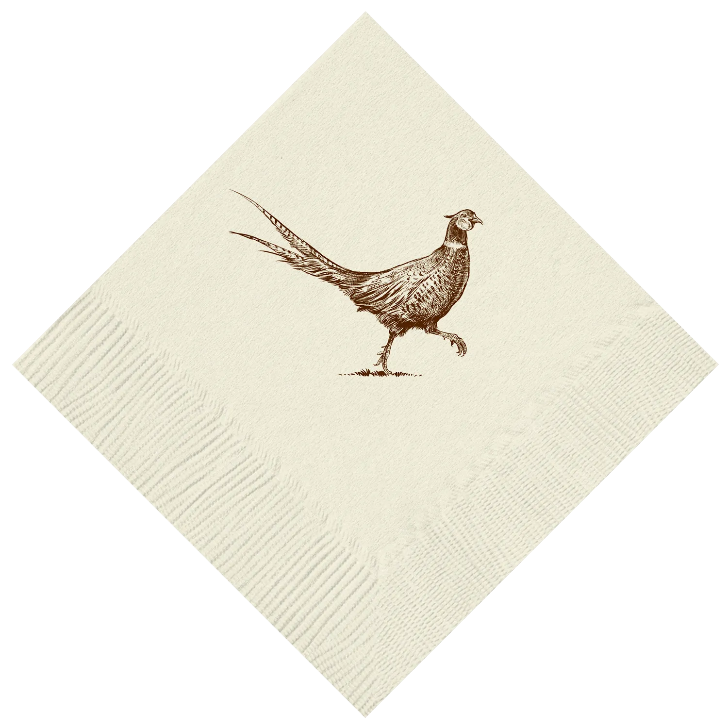 Customizable Pheasant Strut Beverage Napkins