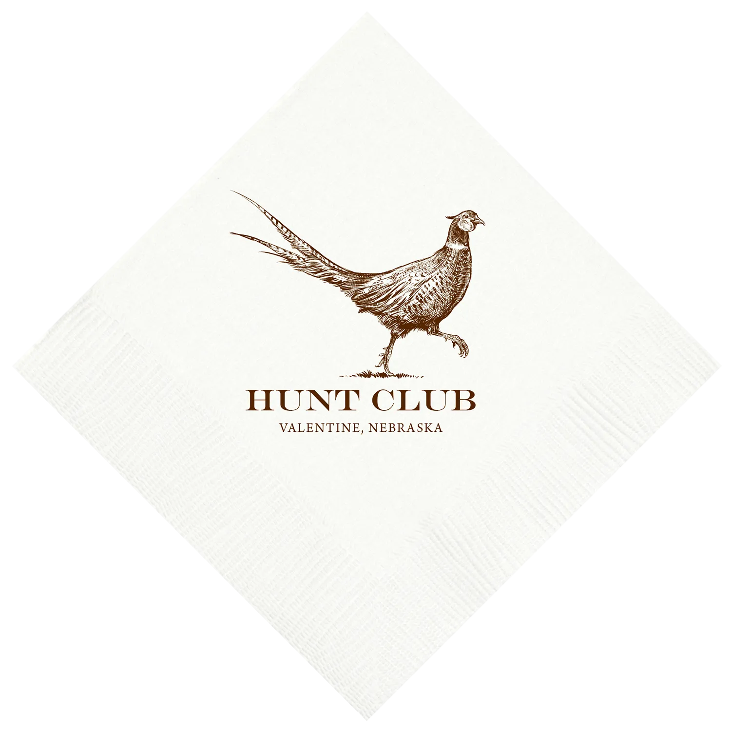 Customizable Pheasant Strut Beverage Napkins