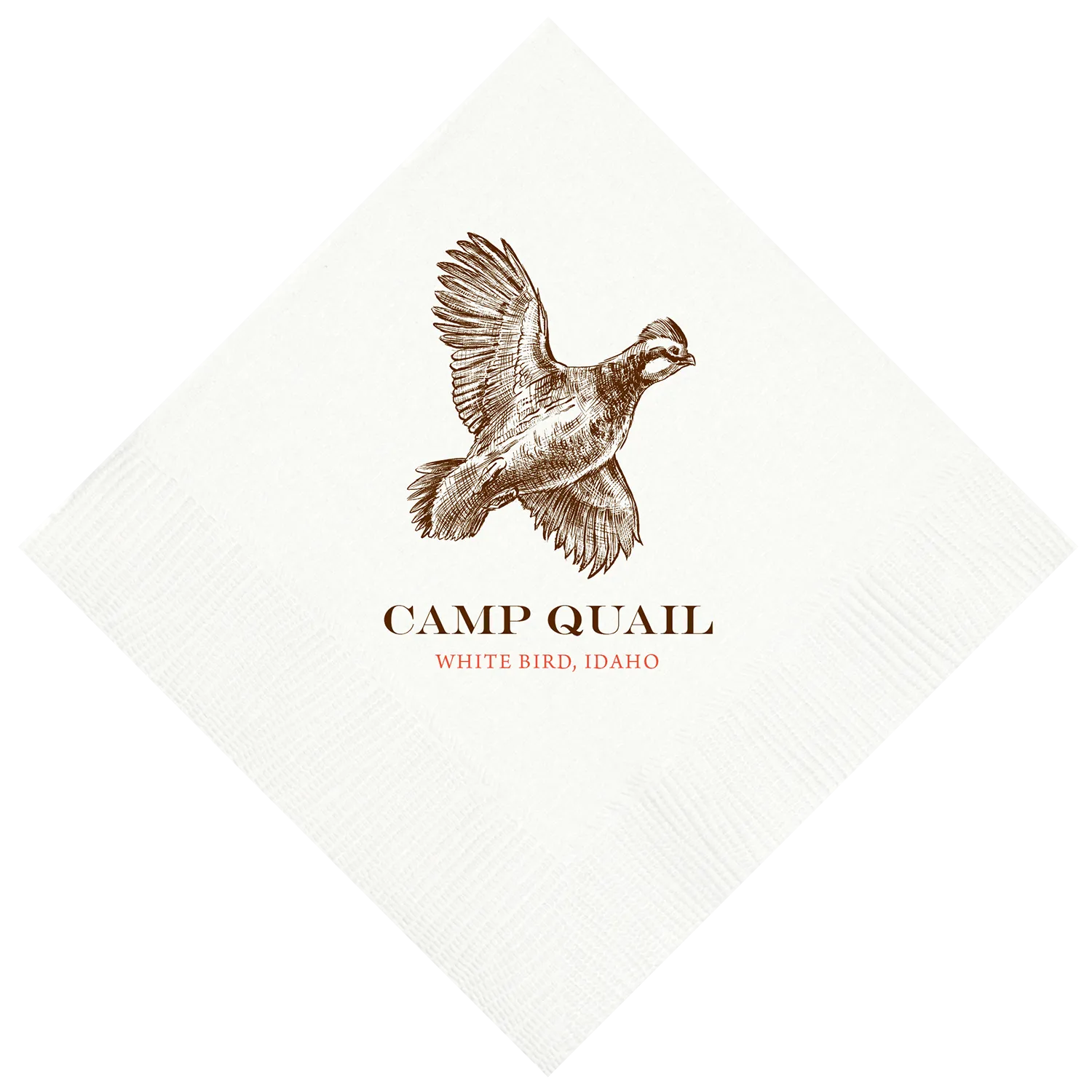 Customizable Quail Beverage Napkins