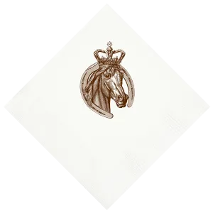 Customizable Royal Horse Beverage Napkins
