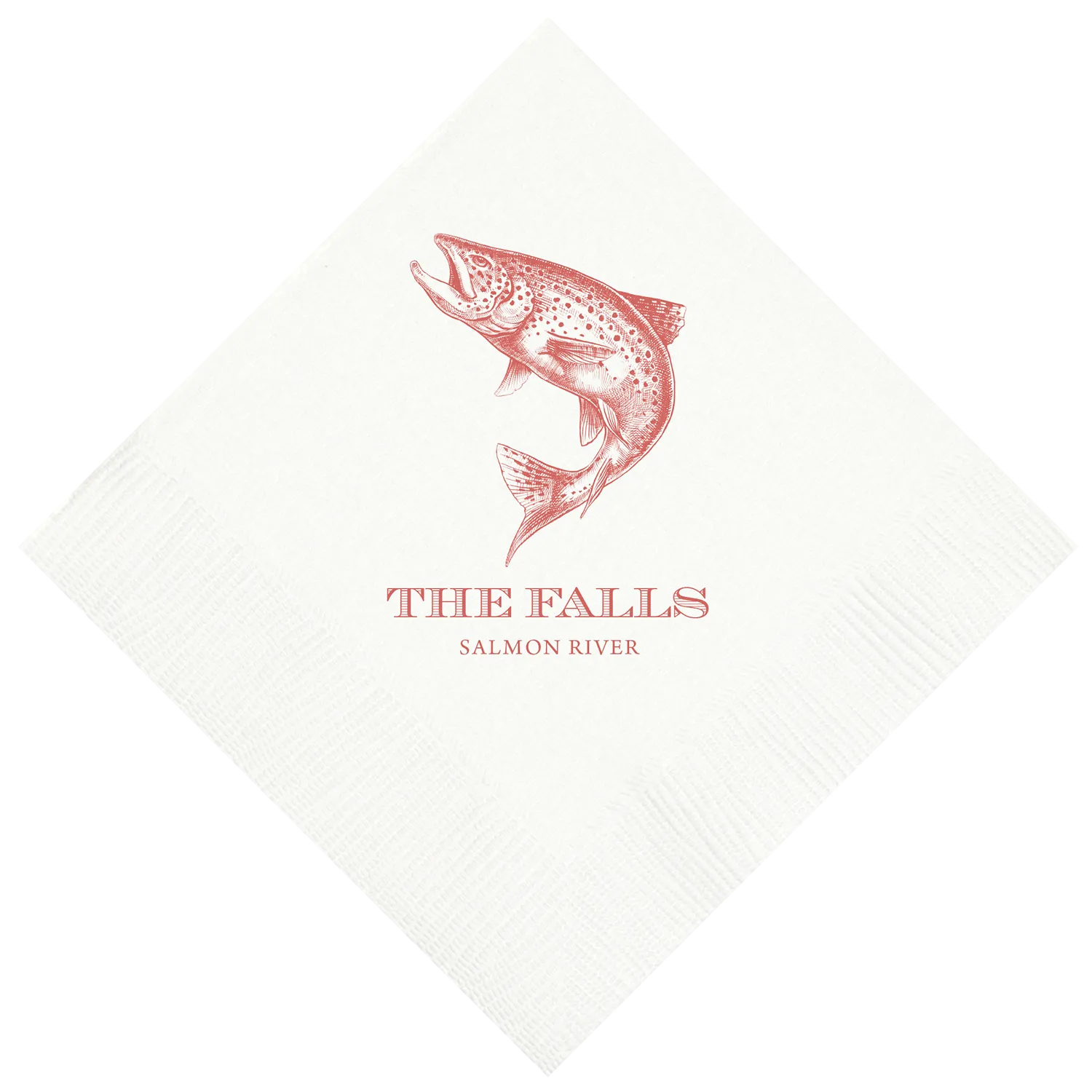 Customizable Salmon Beverage Napkins