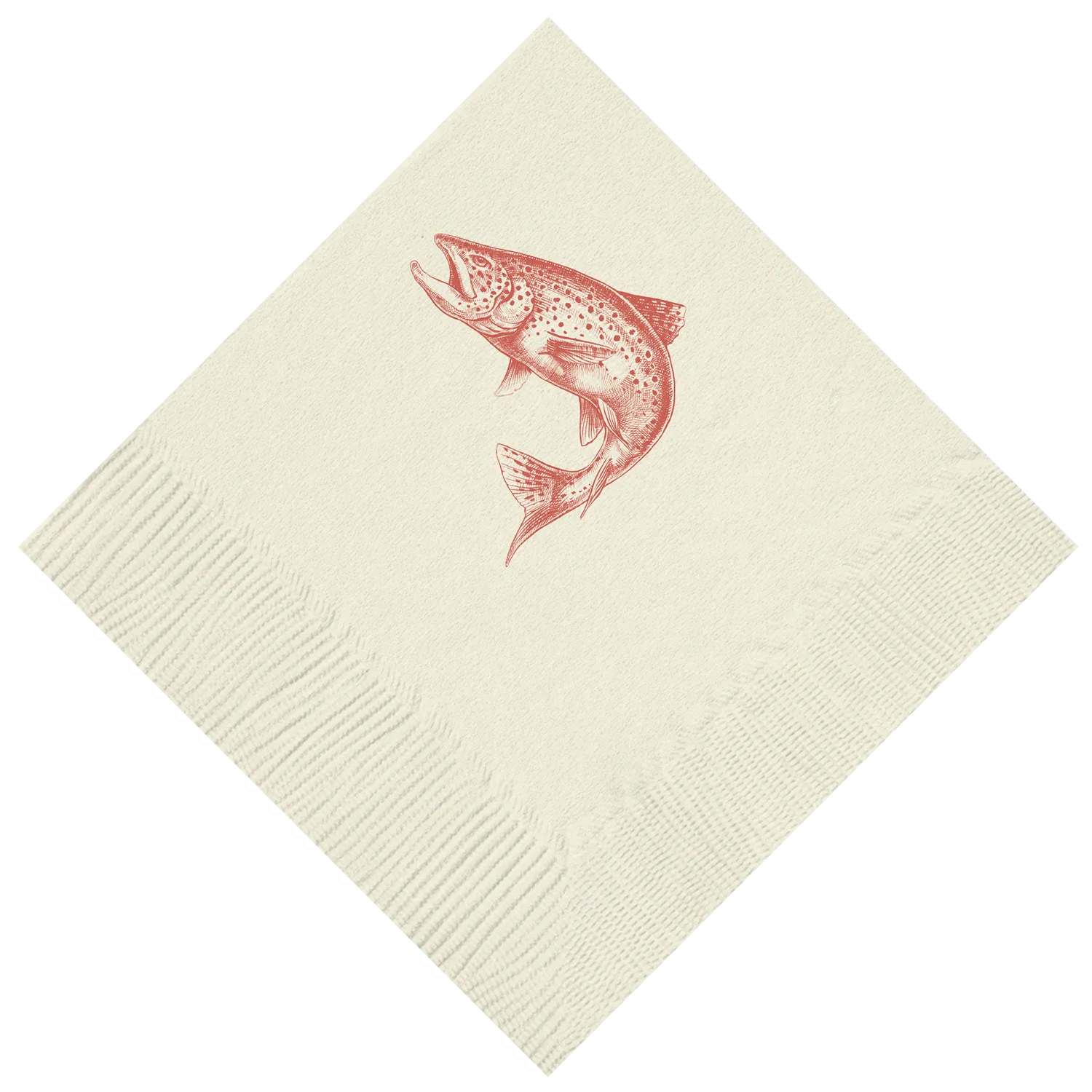 Customizable Salmon Beverage Napkins