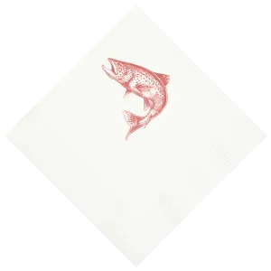 Customizable Salmon Beverage Napkins