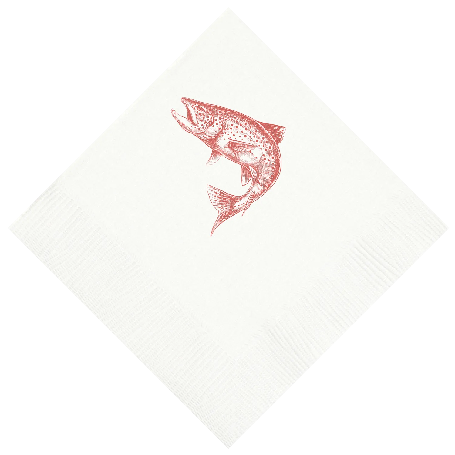 Customizable Salmon Beverage Napkins