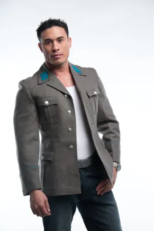 DDR East German Air Force Gray Wool 4 Pocket Jacket
