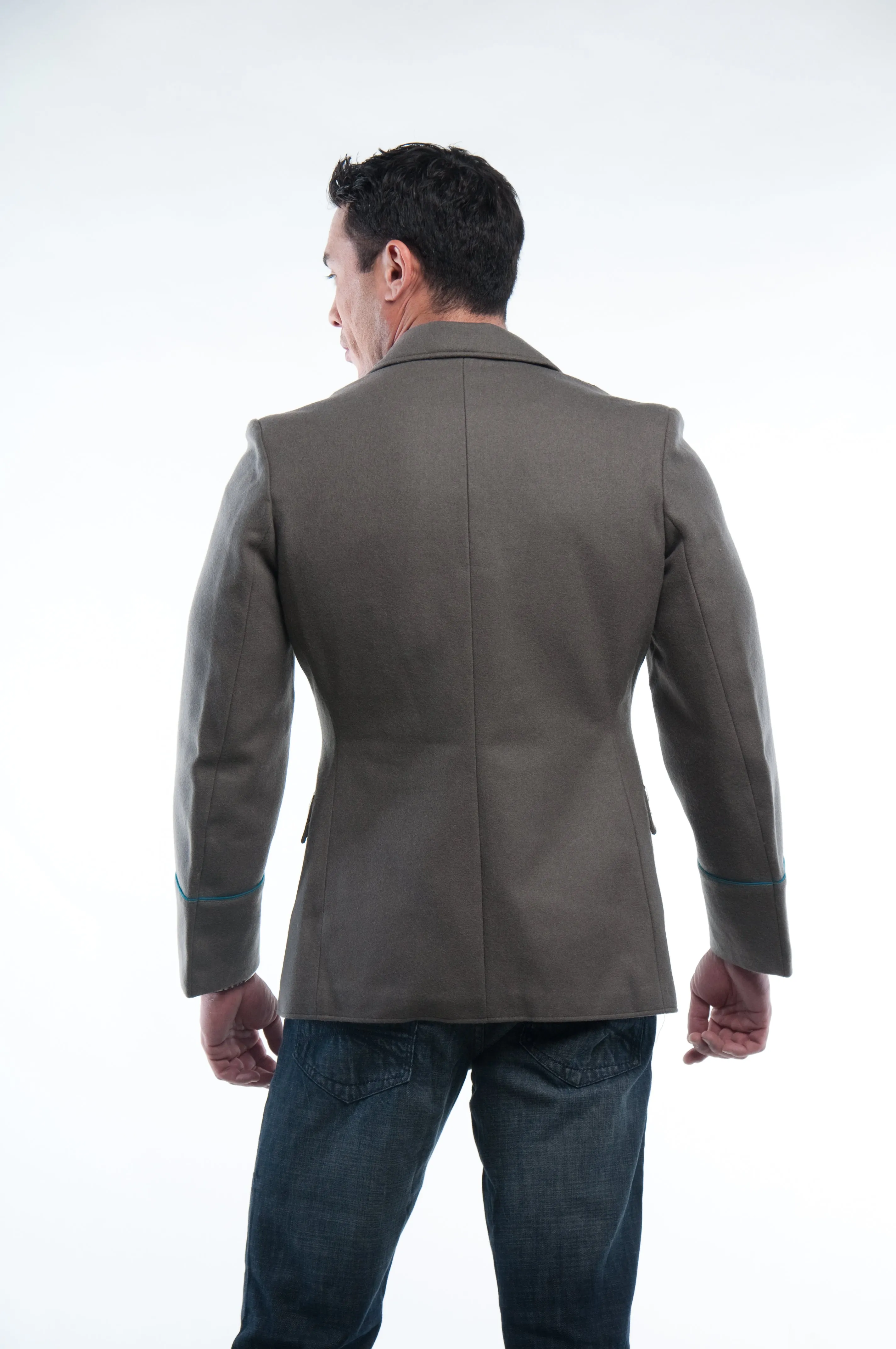 DDR East German Air Force Gray Wool 4 Pocket Jacket