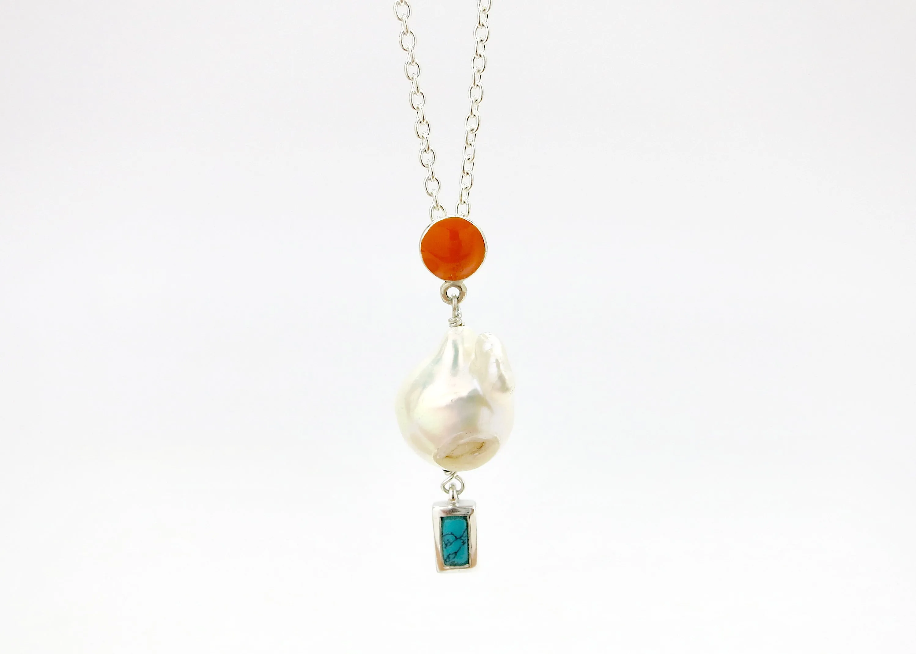 December (baroque pearl birthstone necklace)