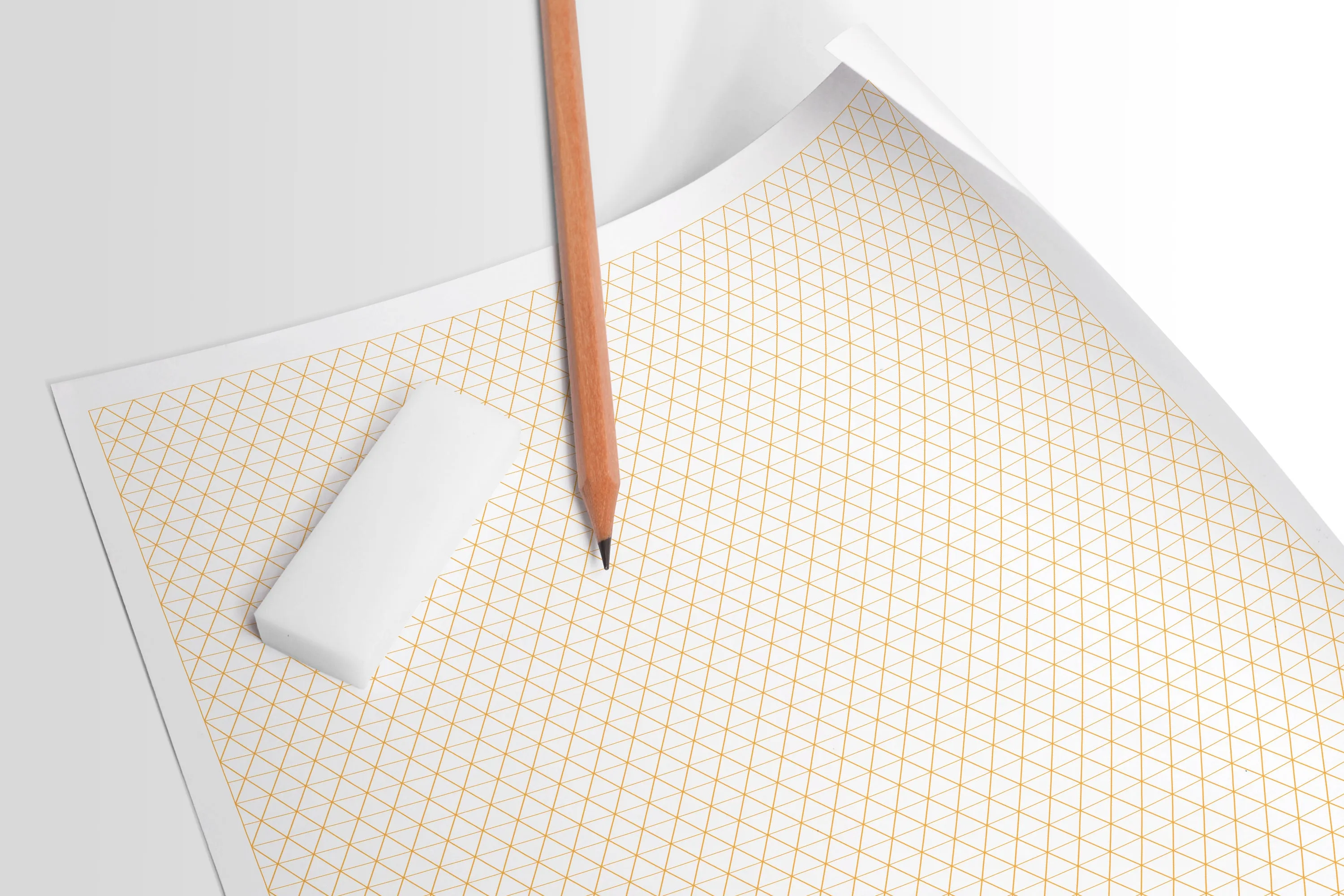 Design Ideation Grid Paper. Horizontal Isometric Grid. Premium Grid Paper. (8.5" x 11") 25 Sheet Pack. LP-GRID-CP-25