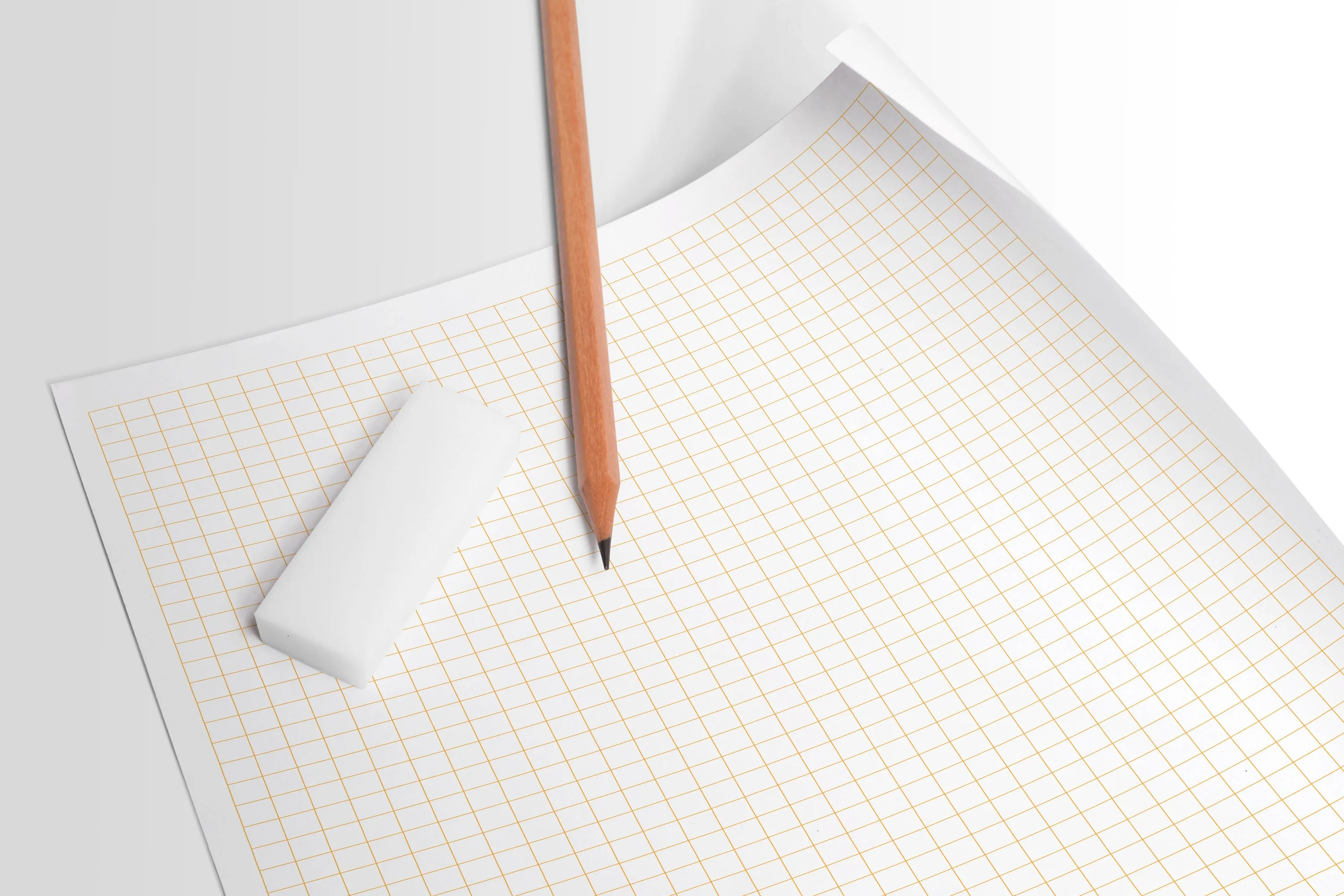 Design Ideation Grid Paper. ORANGE Grid. Premium Grid Paper. (8.5" x 11") 25 Sheet Pack. LP-GRID-V3-OR-25