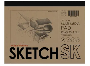 Design Ideation SKETCH PAD : Removable Sheet. Multi-Media. (8.5" x 11") PAD-2550-TS