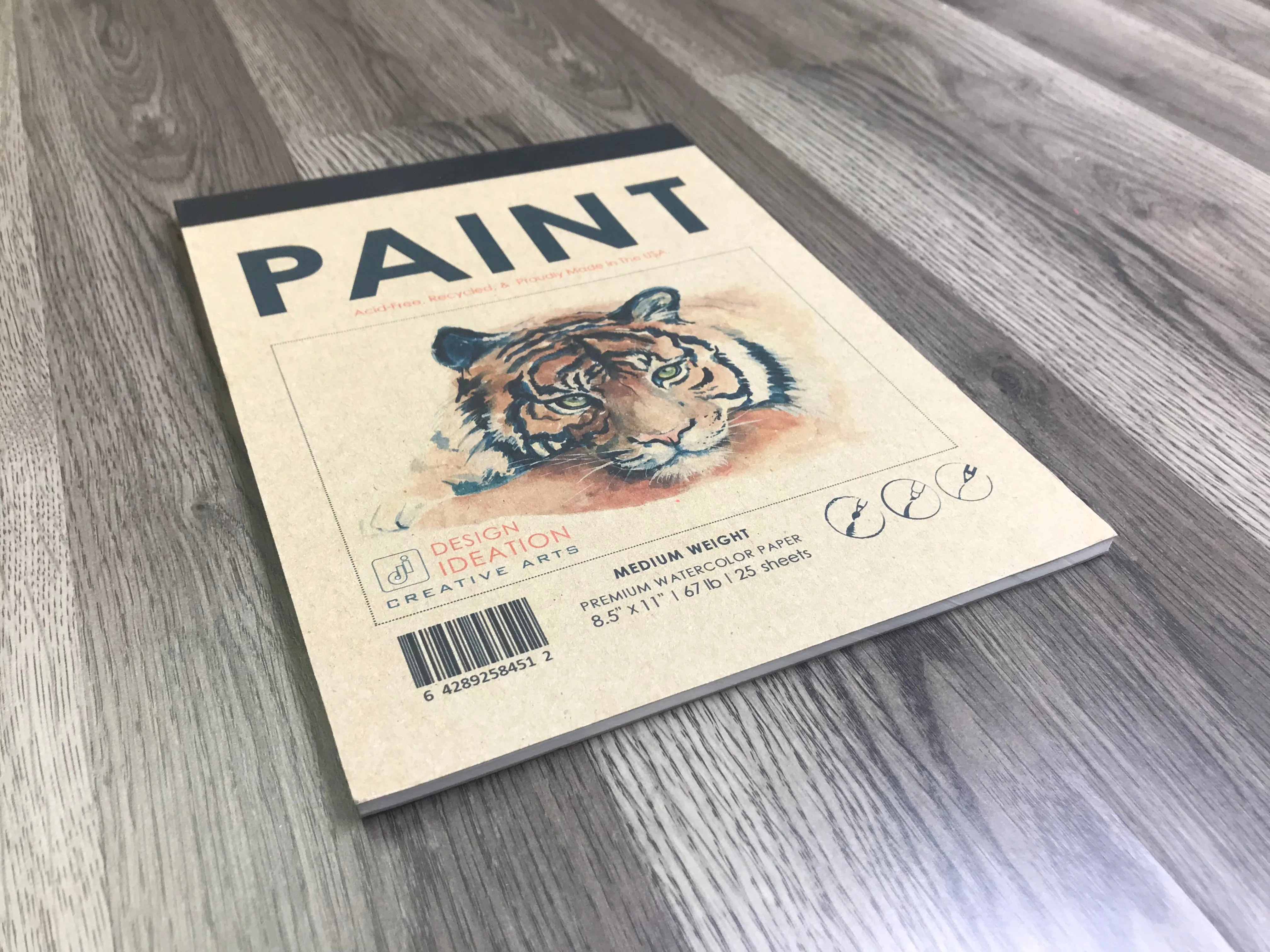 Design Ideation WATERCOLOR PAD : Removable Sheet. Multi-Media. (8.5" x 11") PAD-2550-TS