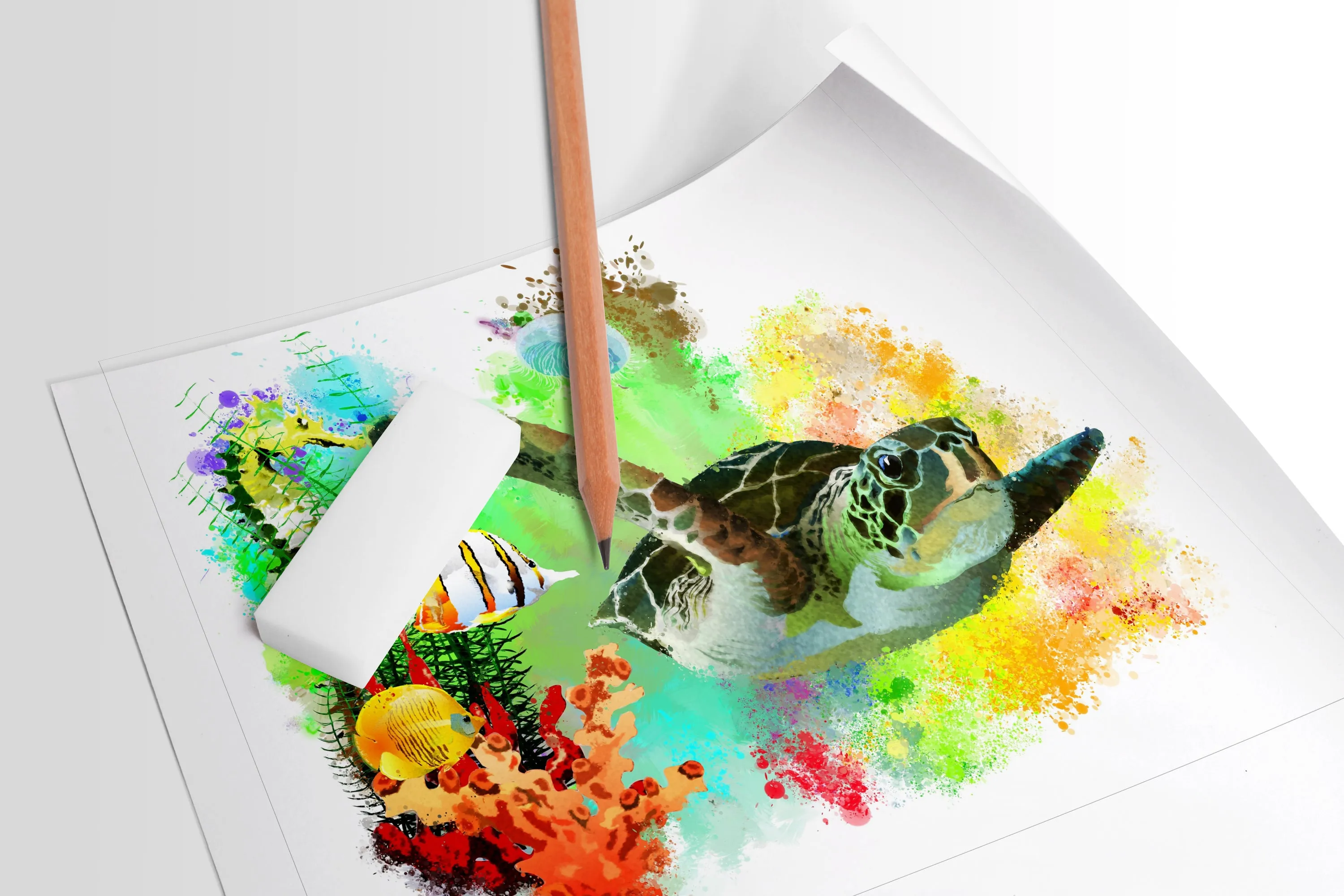 Design Ideation WATERCOLOR PAD : Removable Sheet. Multi-Media. (8.5" x 11") PAD-2550-TS