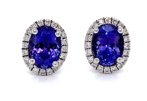 Diamond & 2.64ct t.w. Tanzanite Earrings