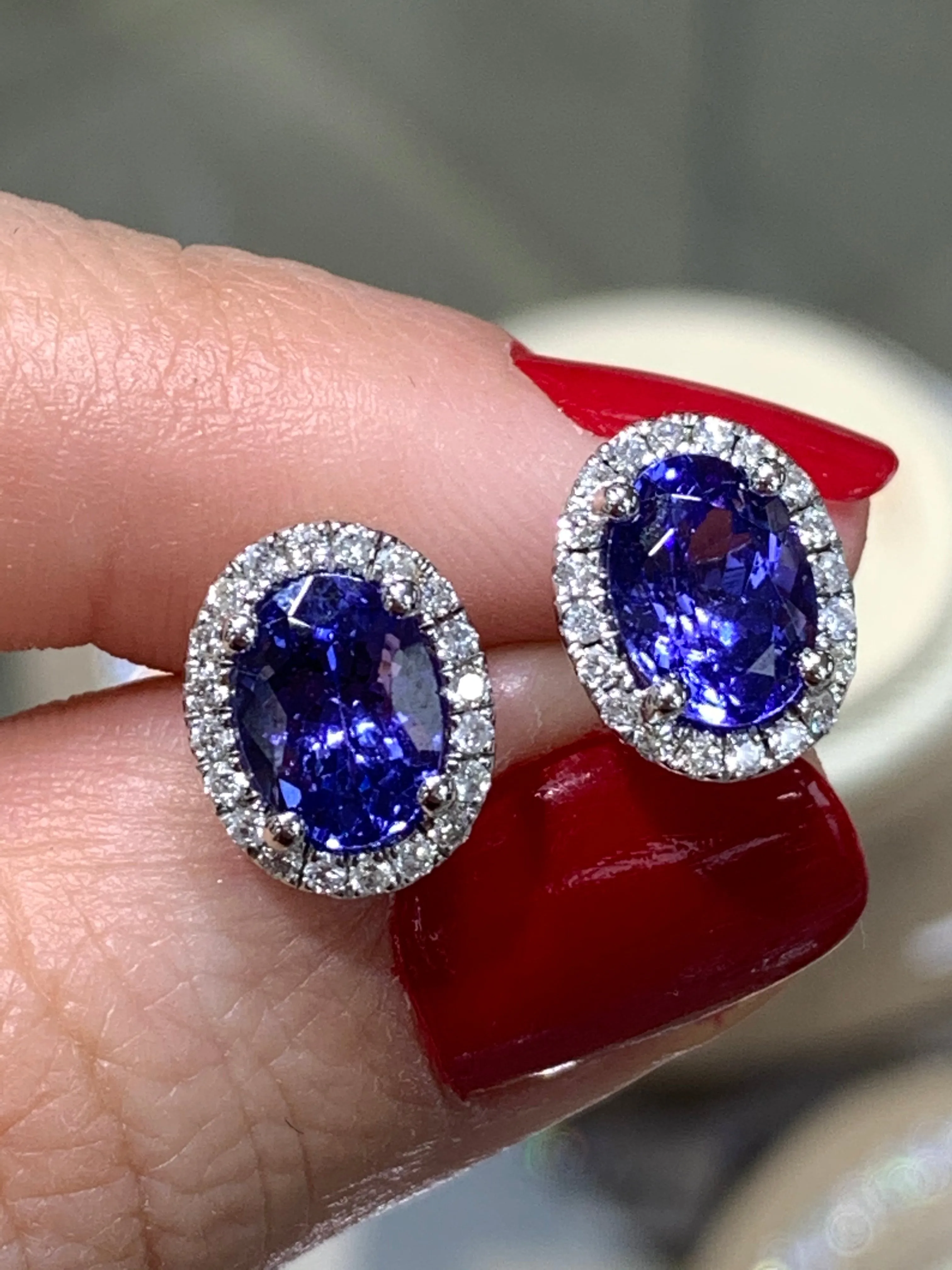 Diamond & 2.64ct t.w. Tanzanite Earrings