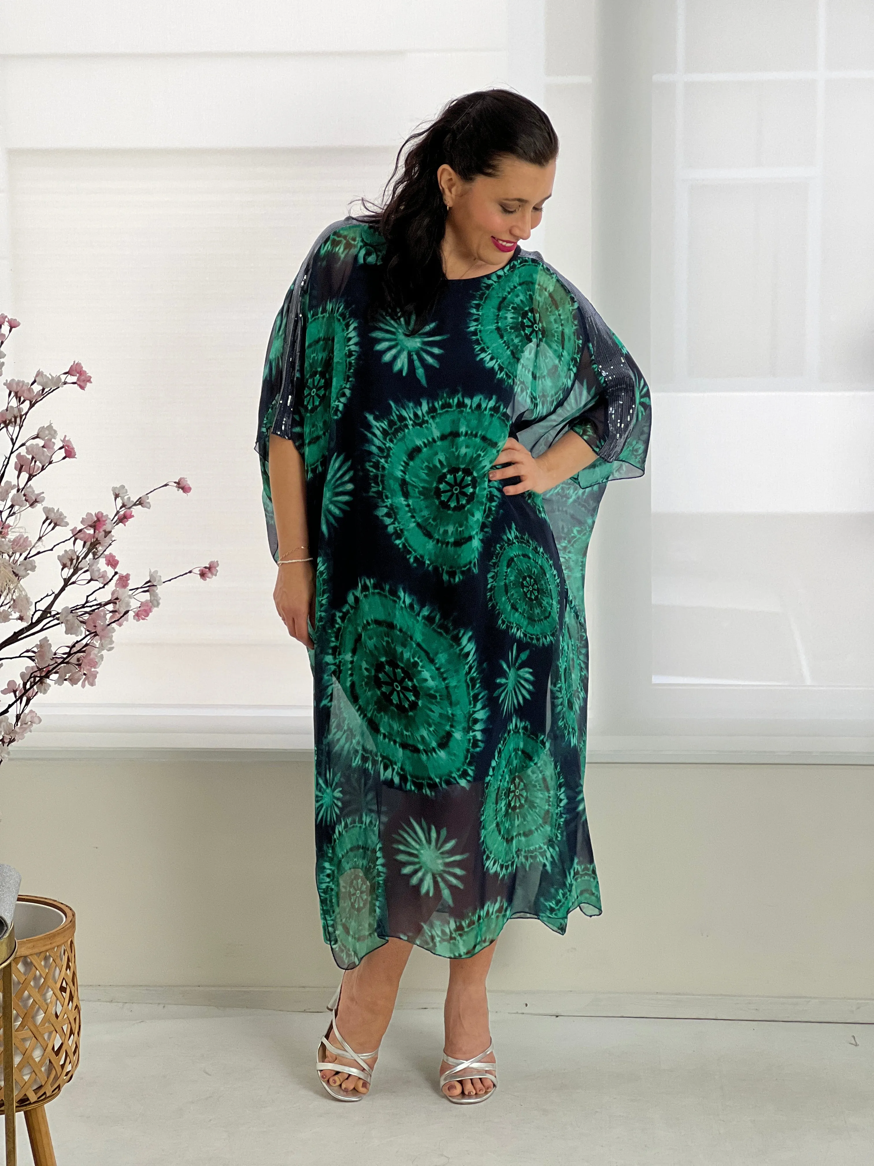 Diana Sequin Silk Dress