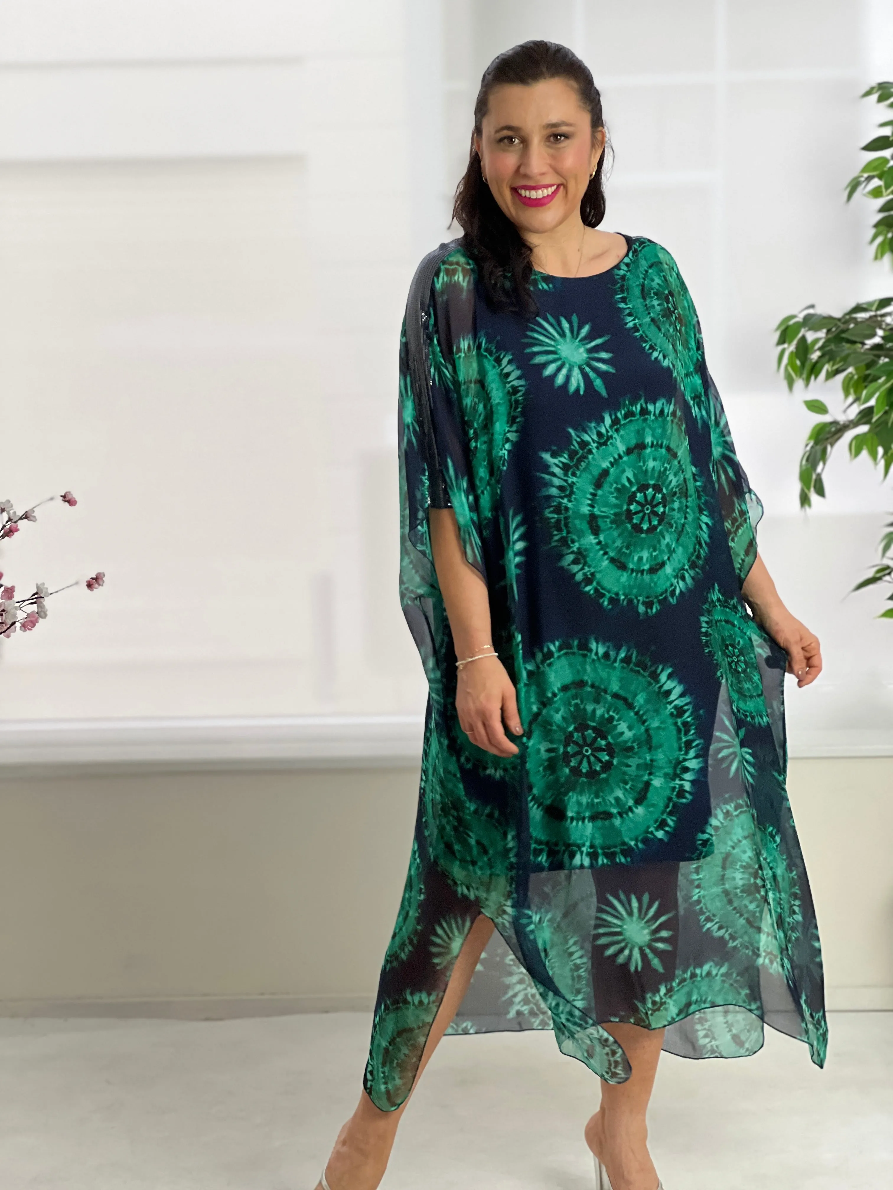 Diana Sequin Silk Dress