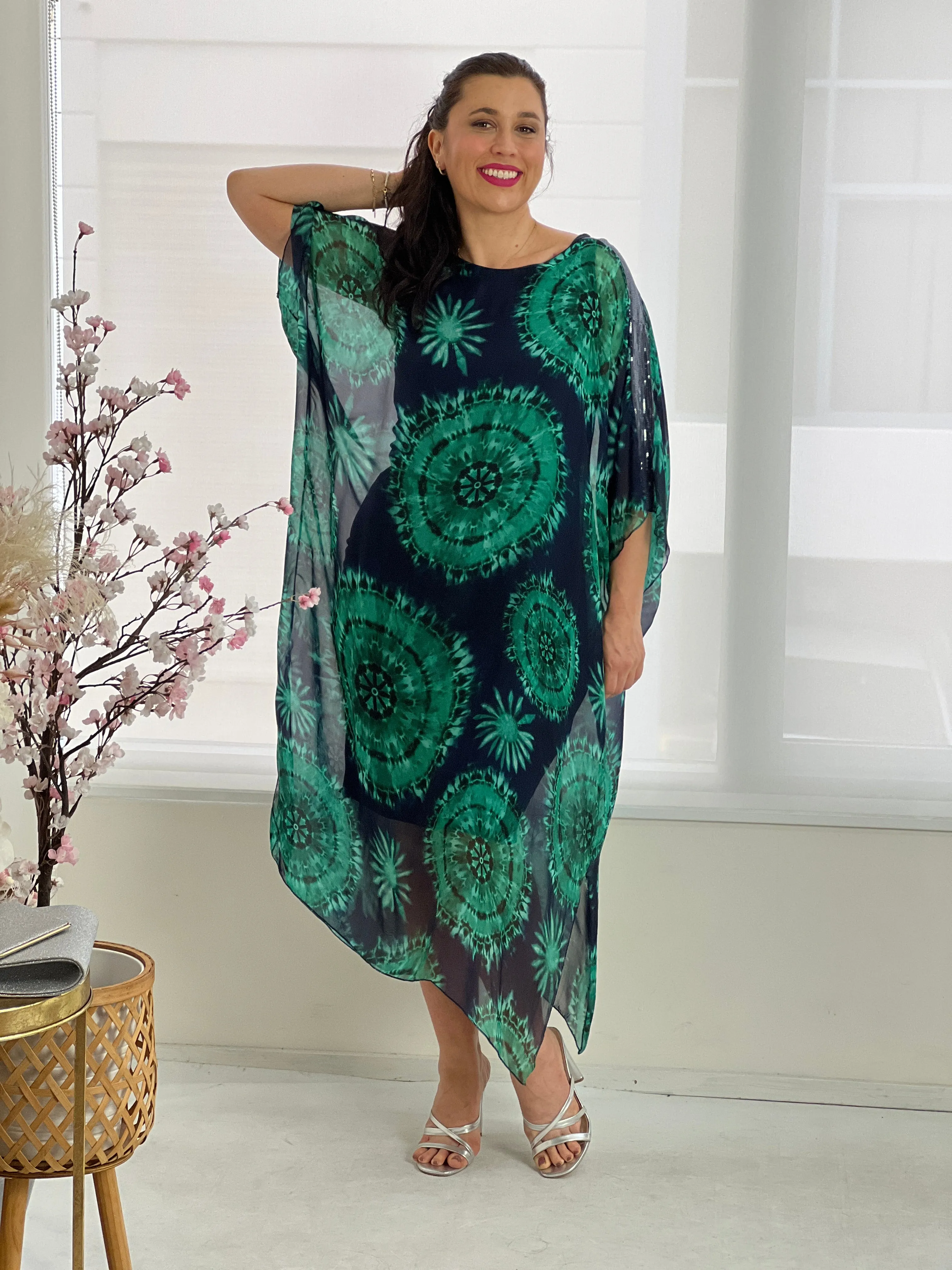 Diana Sequin Silk Dress