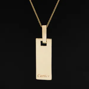 Dog Tag Pendant by Cartier
