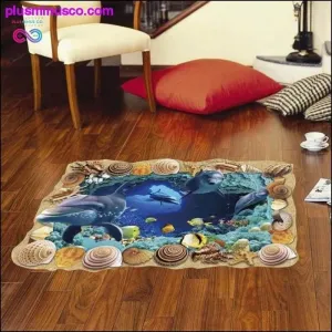 Dolphin Undersea Caves Floor 3D Sticker Wall Sticker 60*90CM