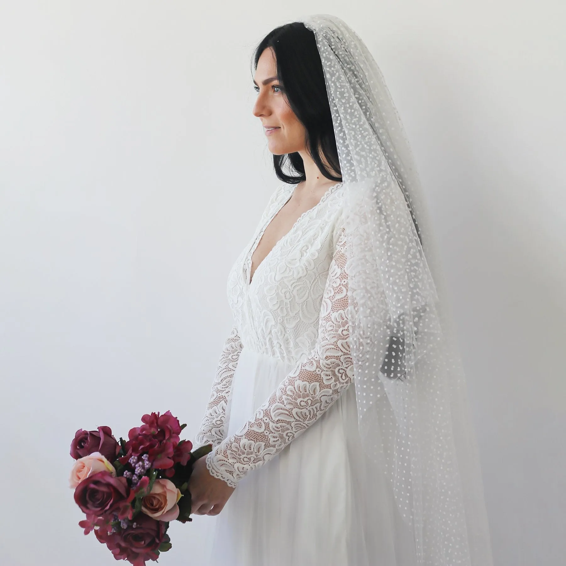 Dots Tulle Veil #4019
