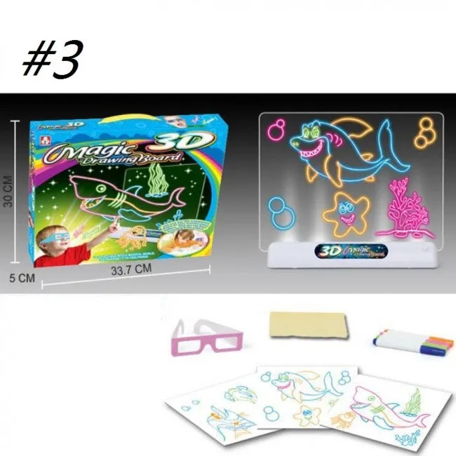 Drawing Board 3D Glasses Led Lamp Holder