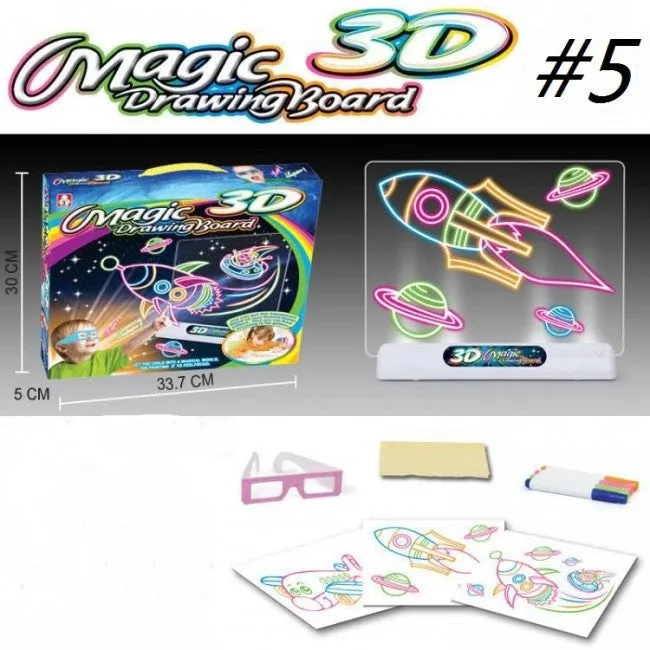 Drawing Board 3D Glasses Led Lamp Holder