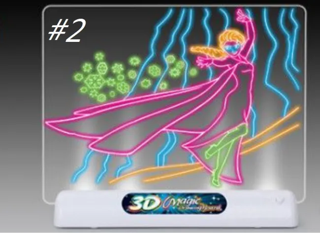 Drawing Board 3D Glasses Led Lamp Holder