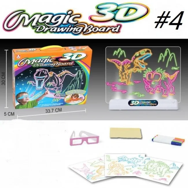 Drawing Board 3D Glasses Led Lamp Holder