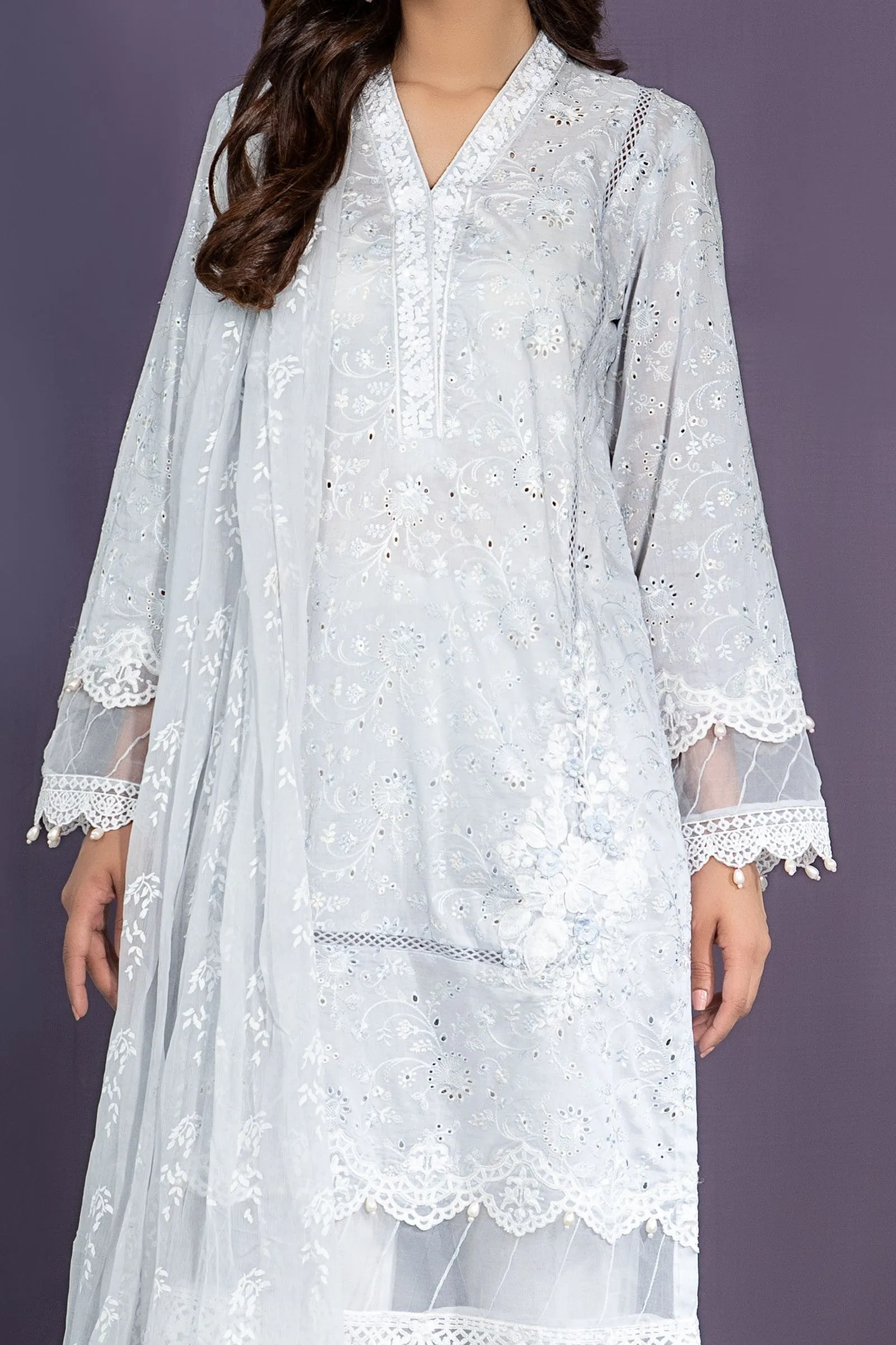 Elegant Pakistani Dress in Lawn Salwar Kameez Style