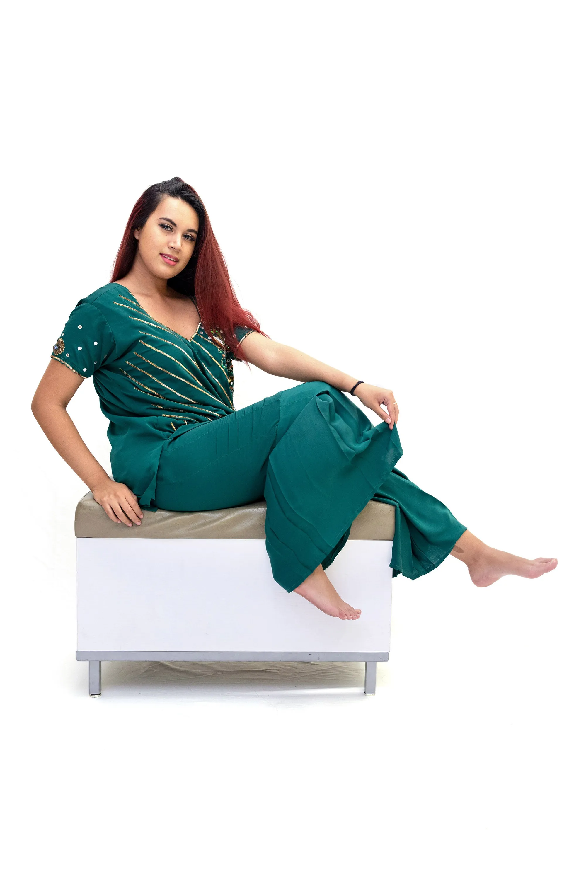 Emerald Green Silk Salwar Kameez - Suit