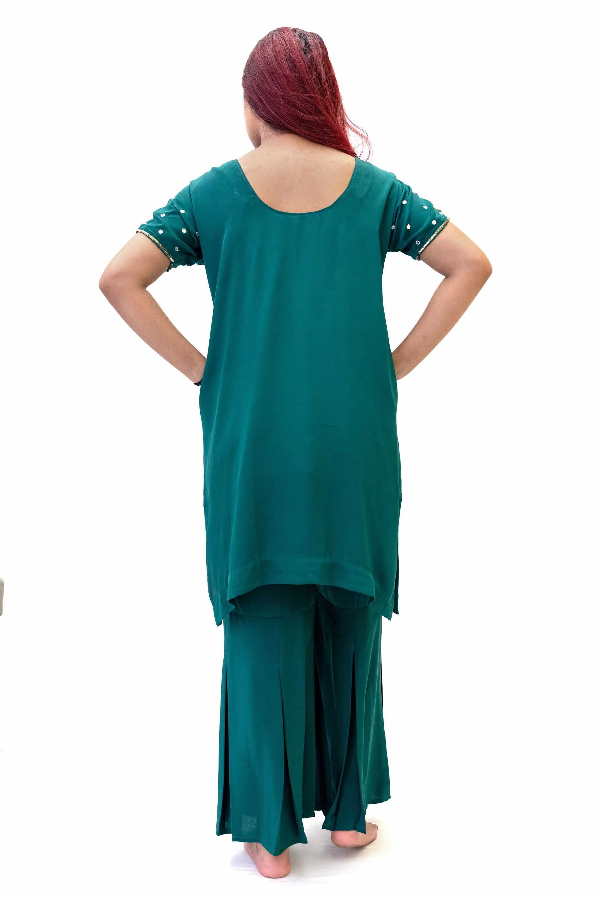 Emerald Green Silk Salwar Kameez - Suit