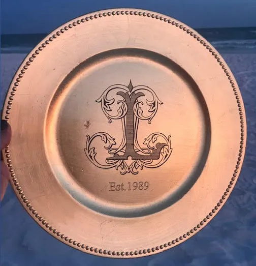 Engraved Charger Plates Set