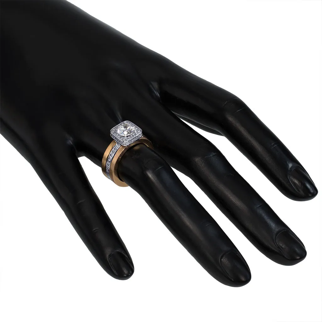 Eternal Love Diamond Square Halo Engagement Ring