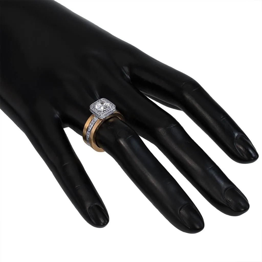 Eternal Love Diamond Square Halo Engagement Ring