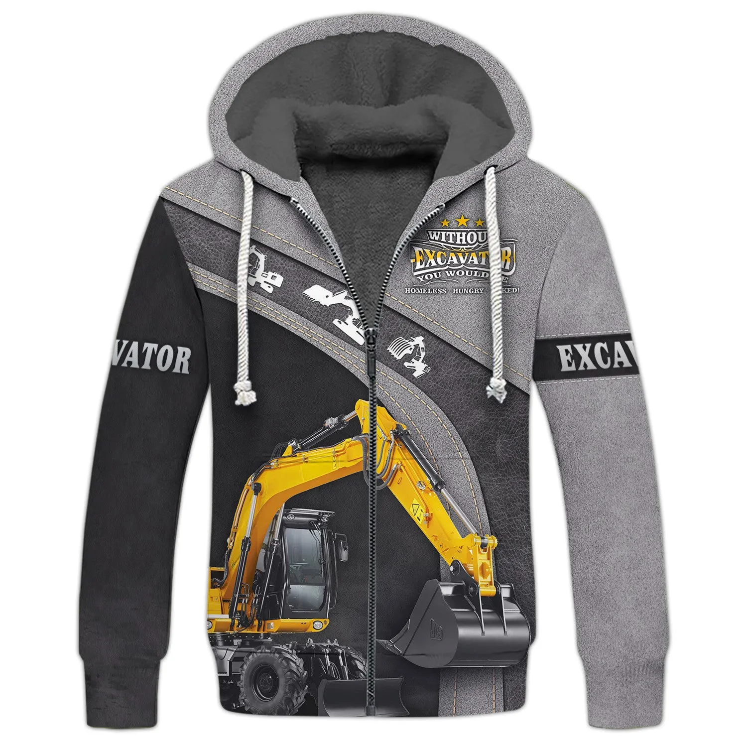 Excavator Old Man 3D All Over Printed Shirts