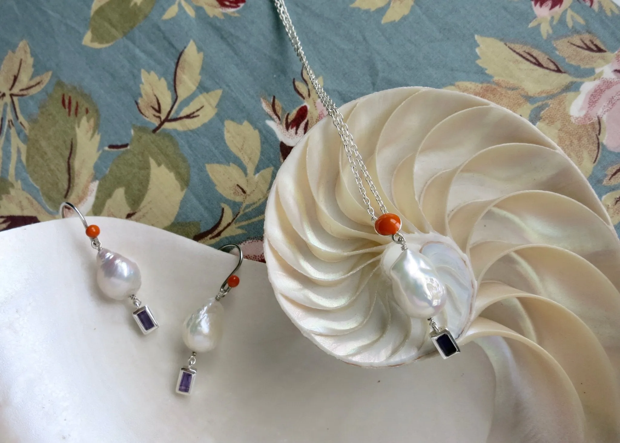 February (baroque pearl birthstone necklace)