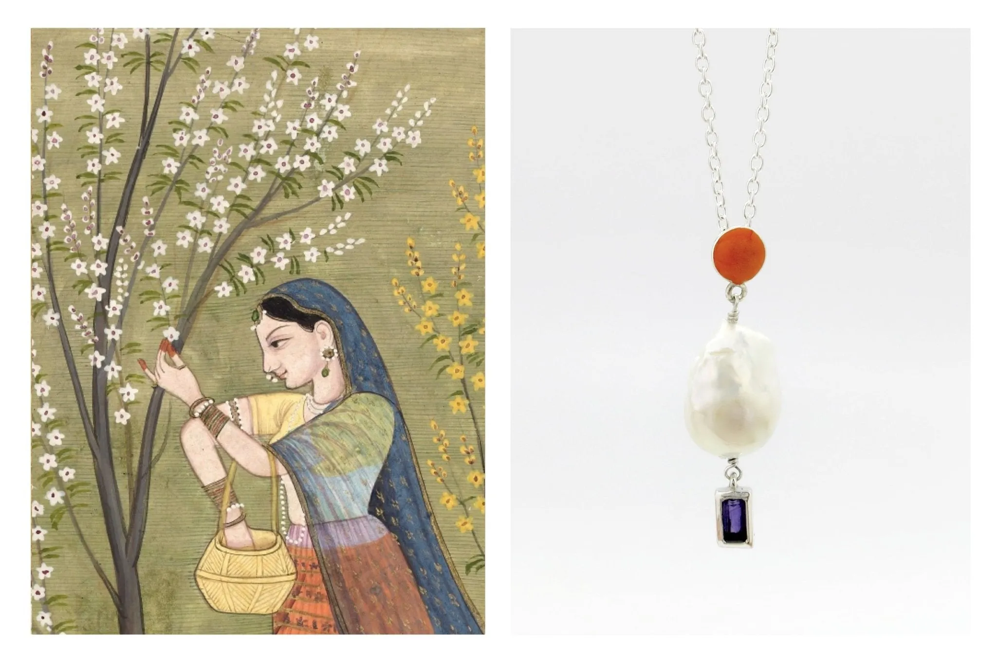 February (baroque pearl birthstone necklace)