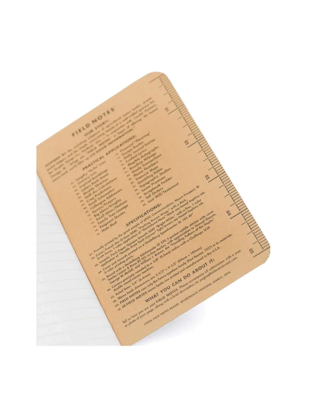 Field Notes Original Kraft 3 Pack Ruled Paper