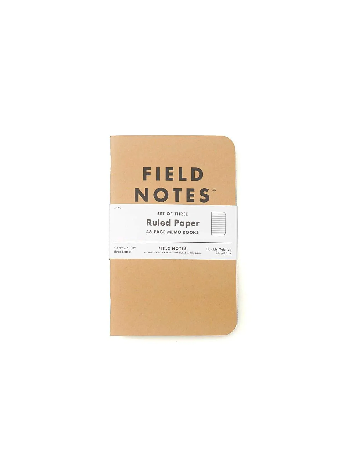 Field Notes Original Kraft 3 Pack Ruled Paper