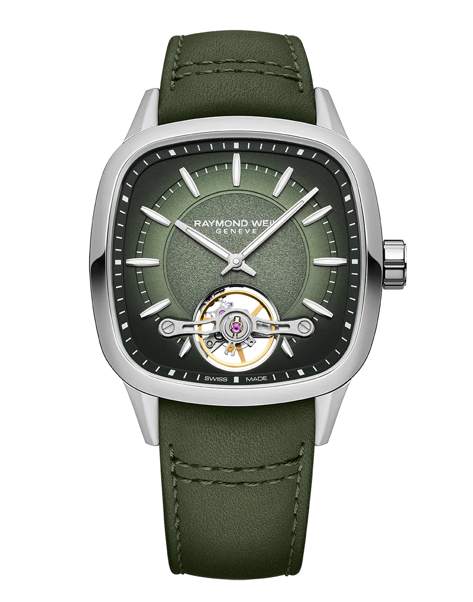 Freelancer Calibre RW1212 Men’s Automatic Green Leather Strap Watch