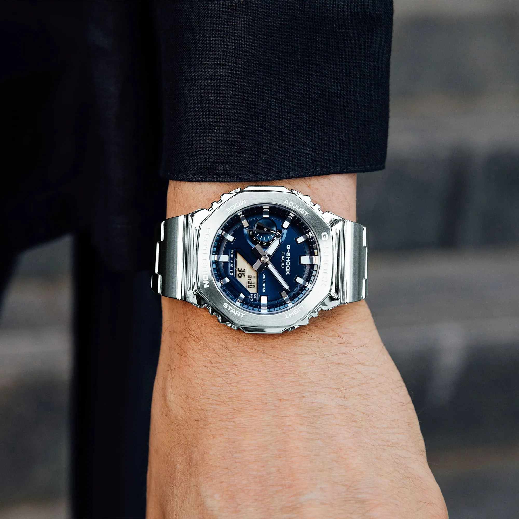 G-Shock G-Steel Octagonal Navy Blue Dial Watch GM-2110D-2B