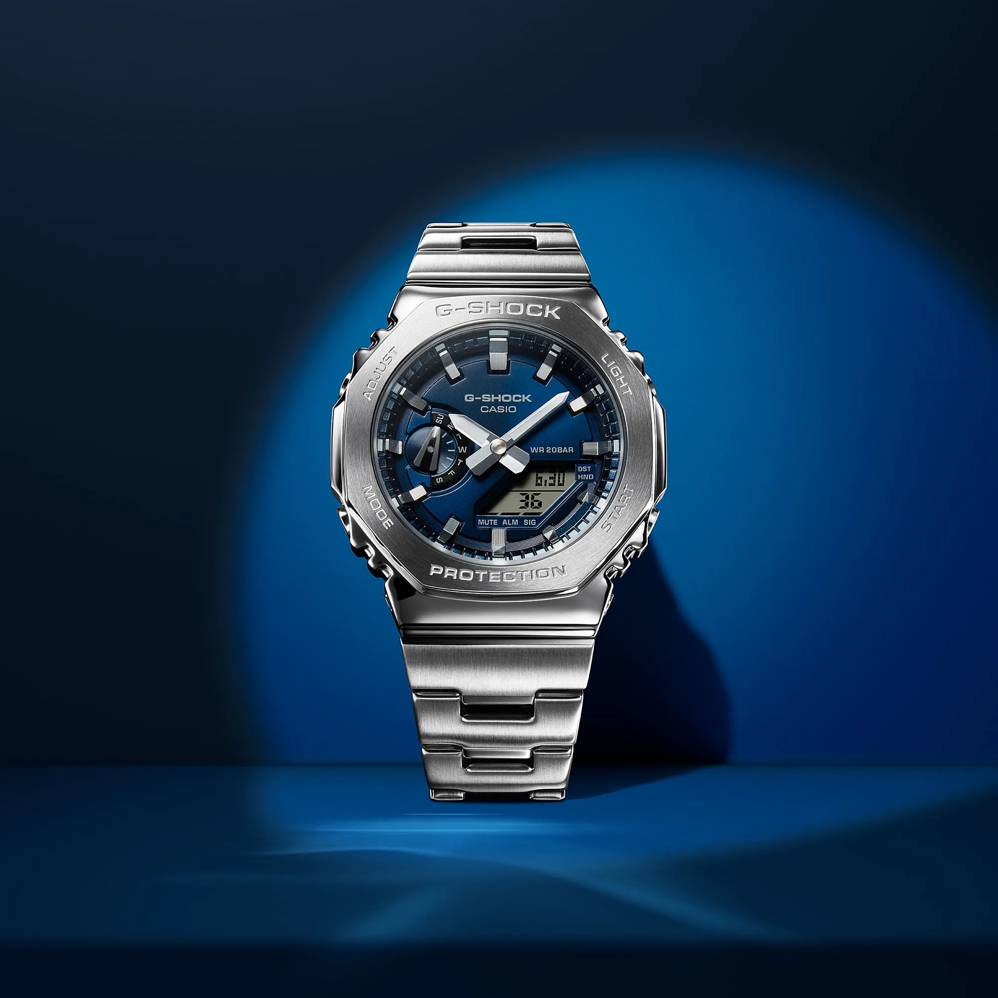 G-Shock G-Steel Octagonal Navy Blue Dial Watch GM-2110D-2B