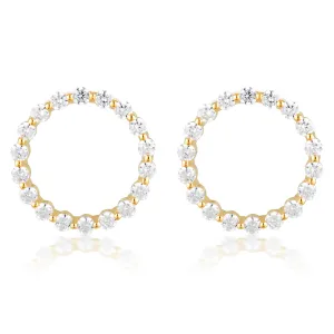 Georgini Large Circle of Life Gold Earrings