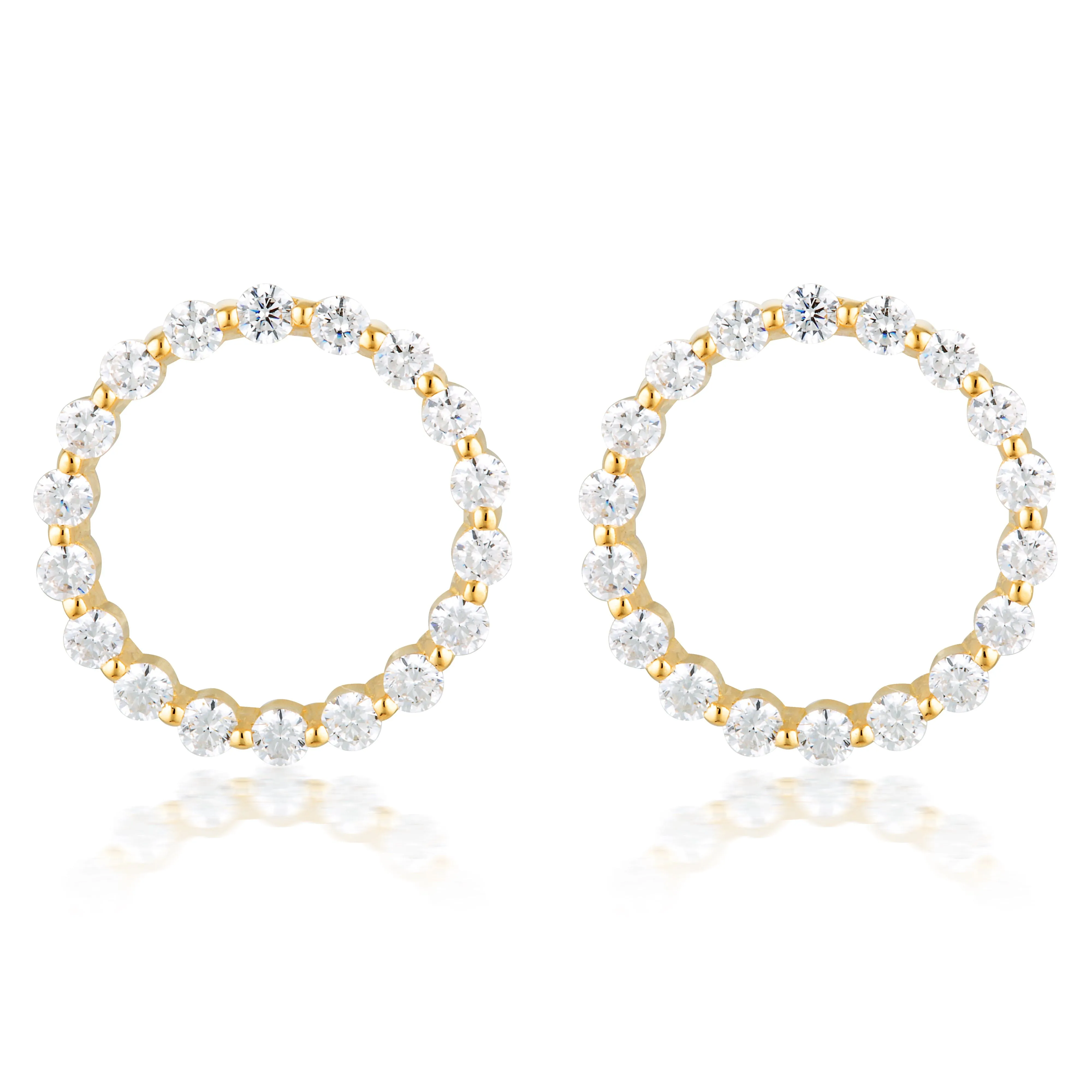 Georgini Large Circle of Life Gold Earrings