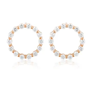 Georgini Small Circle of Life Earrings - Rose Gold