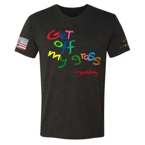 GET OFF MY GRASS -Crayon Shirt (OD OR CHARCOAL GRAY)