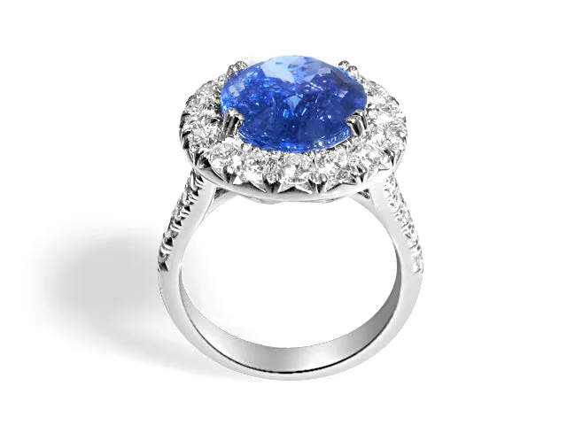 GIA Certified Ladies Diamond 6.89ct Tanzanite Ring